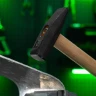 Молоток слесарный 800 г, квадратный боек, деревянная рукоятка Сибртех 10220 — фото 9