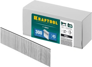 Гвозди тип 300 (47/J/ F), 45 мм, калибр 18GA. 5000 шт, KRAFTOOL 31785-45