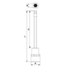 Бита-головка 1/2" TORX T55х200мм длинная JTC-45555200 — фото 3