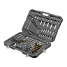 Набор инструментов, 1/2", 1/4", 3/8", CrV, S2, пластиковый кейс, 216 предметов Denzel 15807 — фото 1