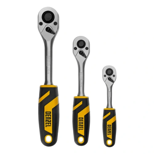 Набор инструментов, 1/2", 1/4", 3/8", CrV, S2, пластиковый кейс, 216 предметов Denzel 15807 — фото 5