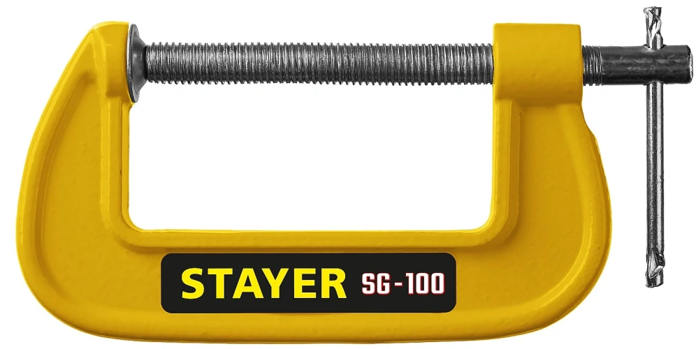 Чугунная струбцина G, 100 мм, SG-100 STAYER 3215-100_z02 — фото 2