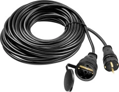 Силовой удлинитель-шнур, КГ, 3 x 1.5 мм2, 20 м, 3700 Вт, IP44, STAYER RC-315 55026-20
