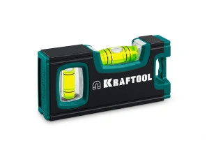 KOMPAKT-100, 100 мм, усиленный профиль, глазок из ударопрочного акрила, компактный магнитный уровень KRAFTOOL 34580