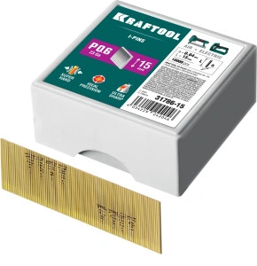Шпильки тип P0.6, 15 мм, калибр 23GA. 10 000 шт, KRAFTOOL 31786-15