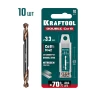 Класс А, DOUBLE Сo-8 3.3х49мм, Сверло двухстороннее по металлу, сталь M42(+8%Co), KRAFTOOL 29654-3.3-10 — фото 1