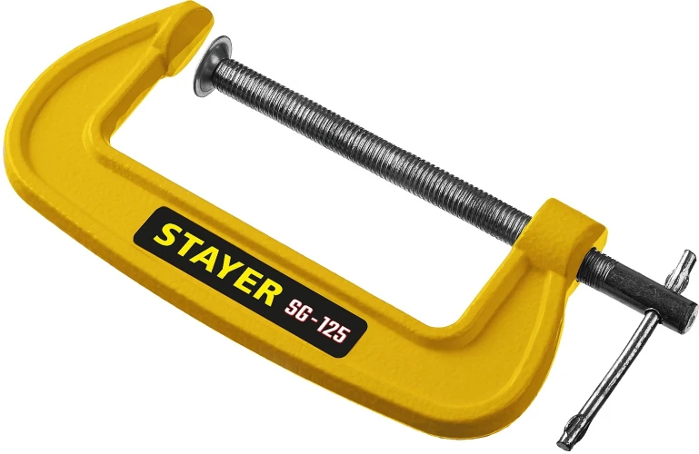Чугунная струбцина G, 125 мм, SG-125 STAYER 3215-125_z02 — фото 1