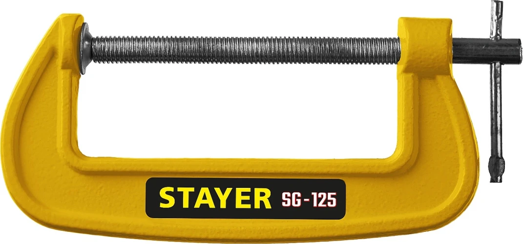 Чугунная струбцина G, 125 мм, SG-125 STAYER 3215-125_z02 — фото 2
