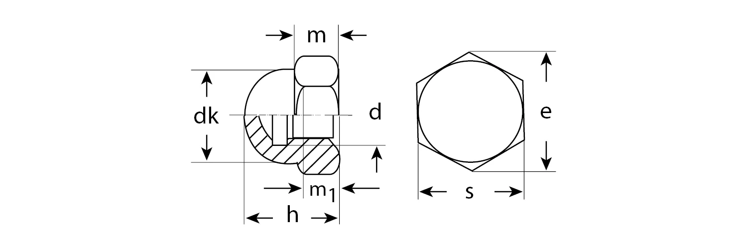 Колпачковая гайка, M10, цинк, 5 кг, ЗУБР DIN 1587 303680-10 — фото 3
