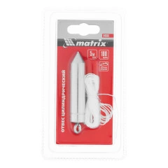 Отвес цилиндрический, 100 г, шнур 5 м Matrix 84836