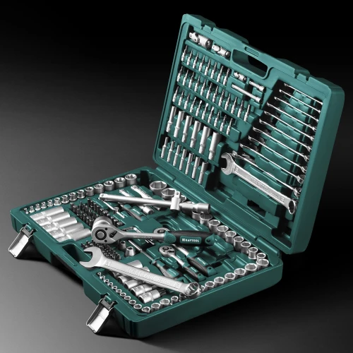 Универсальный набор инструмента, 216 предм., (1/2"+3/8"+1/4"), KRAFTOOL X Drive 27888-H216 — фото 11