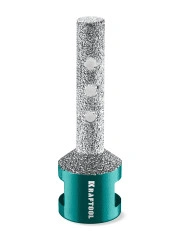 Вакуумная алмазная фреза пальчиковая с конусом, VS DIAMOND d 12 мм (М14, 50 мм), KRAFTOOL 29811-12