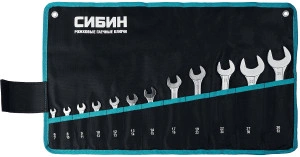 Набор рожковых гаечных ключей, 12 шт, 6 - 32 мм, СИБИН 27013-H12