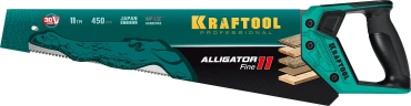 Ножовка для точного реза, 450 мм, KRAFTOOL Alligator Fine 11 15203-45 — фото 2