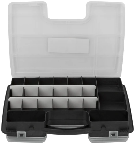 Ящик для крепежа (органайзер) двухсторонний 11,5" (295х220х76 мм) FIT 65646 — фото 3