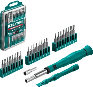 Отвертка для точных работ, 28 предм., KRAFTOOL Precision-28 25677