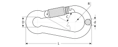 Карабин с предохранительной гайкой, 10 мм, 15 шт, ЗУБР DIN 5299D 4-304555-10 — фото 2