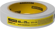 Малярная лента, MAXTape 25 мм х 40 м, креповая, MASTER, STAYER 1211-25 — фото 2