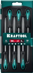 Набор надфилей, 6 шт, 160 мм, KRAFTOOL 16030-6
