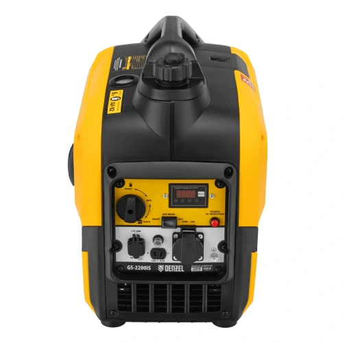 Генератор инверторный GS-2200iS, 2,2 кВт, 230 В, закрытый корпус, ручной старт DENZEL 94713 — фото 9
