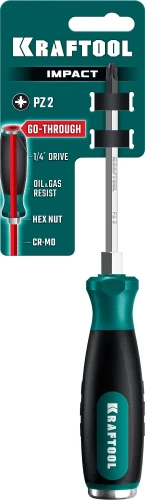 Ударная отвертка, сквозной стержень Cr-Mo, KRAFTOOL IMPACT PZ 3 250035-3 — фото 2