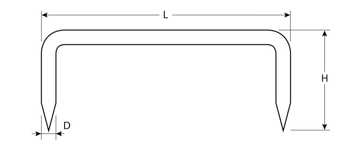 Строительная скоба кованая, 200 x 70 x 8 мм, 100 шт, ЗУБР 311165-200-70 — фото 4