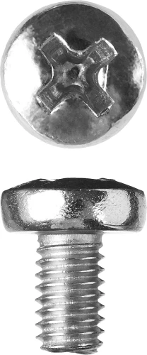 Винт с полусферической головкой, кл. пр. 4.8, M6 х 12 мм, цинк, 5 кг, ЗУБР DIN 7985 303150-06-012 — фото 1