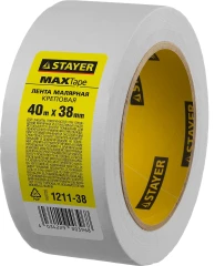 Малярная лента, MAXTape 38 мм х 40 м, креповая, MASTER, STAYER 1211-38