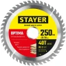Пильный диск по дереву, 250 x 32/30 мм, 40Т, оптимальный рез, STAYER Optima 3681-250-32-40_z01 — фото 1