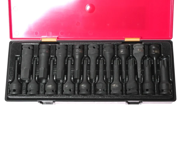 Набор головок торцевых 1/2" TORX,HEX ударных 19 предметов в кейсе JTC-K4191 — фото 2