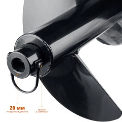 Шнек для мотобуров, d 300 мм, грунт, ЗУБР 7051-30
