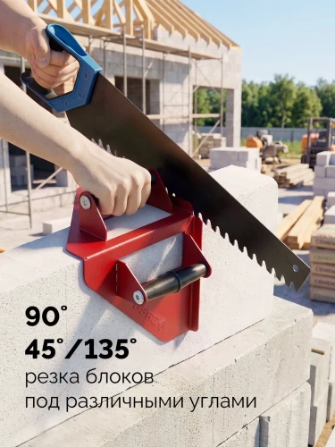 Направляющий угольник для резки газобетона, 200 х 200 мм, 900 г, ЗУБР 15405 — фото 4