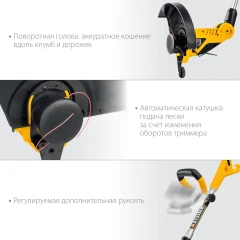 Сетевой триммер, 600 Вт, ш/с 33 см, STEHER TEL-33-610
