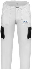 Брюки рабочие, белые, эластичный пояс, 6 карманов, размер М MASTER COLOR 30-8011