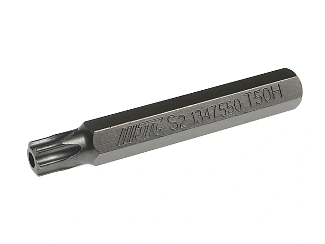 Бита TORX Т50Hх75мм 10мм удлиненная S2 JTC-1347550 — фото 1
