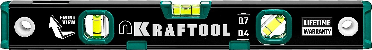 Магнитный уровень, 400 мм, усиленный профиль, с зеркальным глазком, KRAFTOOL 34785-40 — фото 1