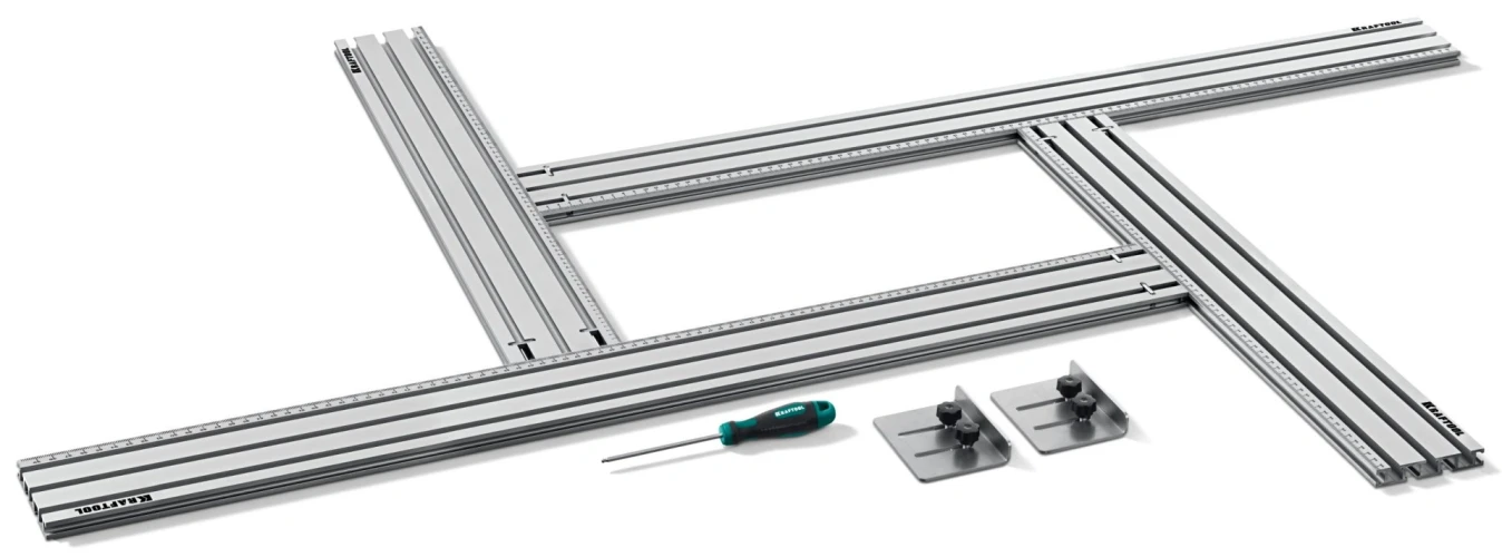 Шаблон фрезерный в комплекте с 2 упорами, KRAFTFLEX MFS-700-1000 мм, 4шт, KRAFTOOL 32810 — фото 1