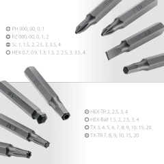 Отвертка, 51 предм., для точных работ, KRAFTOOL Precision-51 25691