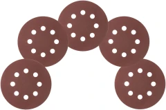 Круги шлифовальные с отверстиями (липучка), алюминий-оксидные, 125 мм, 5 шт. Р 120 MOS 39836М