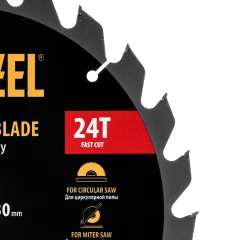 Пильный диск по дереву ф300 х 30 мм, 24 зубьев Denzel 733647