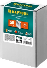 Скобы тип 55 (90/C), 25 мм, калибр 18GA. 5000 шт, KRAFTOOL 31789-25