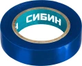 Изолента ПВХ, 15 мм х 10 м, 5 000 В, синяя, СИБИН 1235-7 — фото 1