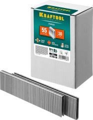 Скобы тип 55 (90/C), 30 мм, калибр 18GA. 5000 шт, KRAFTOOL 31789-30