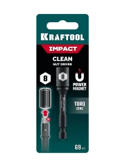 Бита с торцовой головкой, 8 мм, KRAFTOOL CLEAN “Nut driver” 26371-08