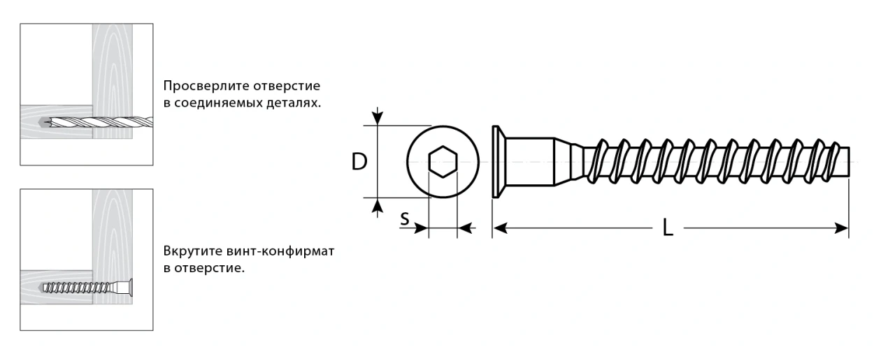 Винт-конфирмат, 7 x 50 мм, цинк, 2000 шт, ЗУБР 4-308050-70-050 — фото 2