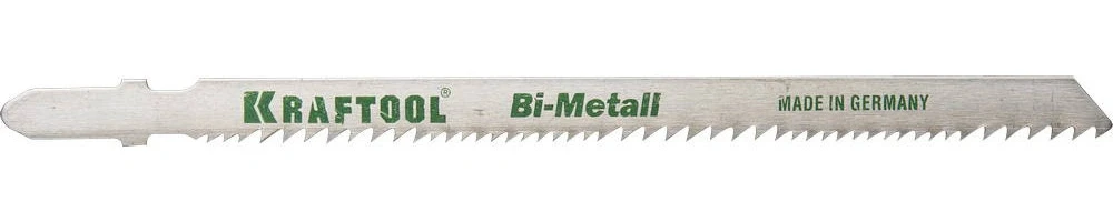 Полотна для лобзика, EU-хвост., по дереву Bi-Met, шаг 1.8-2.5 мм, 110 мм, 2 шт, KRAFTOOL T345XF 159505-U — фото 1