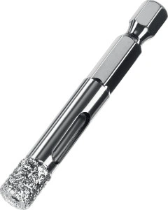 Вакуумное алмазное трубчатое сверло, d 8 мм, (HEX 1/4", 15 мм кромка), ЗУБР АВК 29865-08
