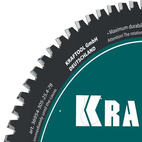 Диск пильный по металлу и стали, Metal Cut 305 х 25.4 мм, 78Т, KRAFTOOL 36954-305-25.4-78 — фото 3