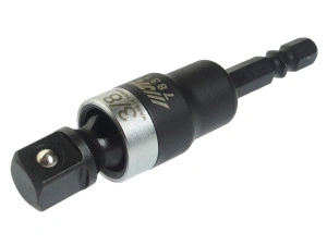 Адаптер 1/4"х3/8" (6.35мм) карданный под шуруповерт JTC-7831