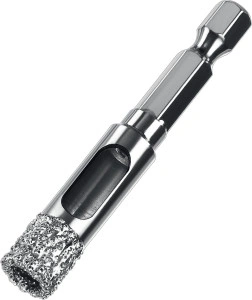 Вакуумное алмазное трубчатое сверло, d 10 мм, (HEX 1/4", 15 мм кромка), ЗУБР АВК 29865-10